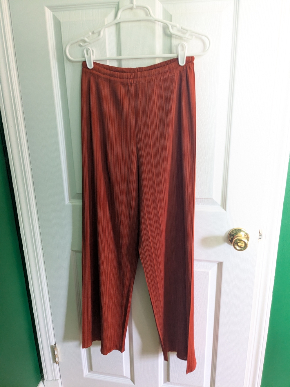 Vintage Rust Orange Pleated Palazzo Pants